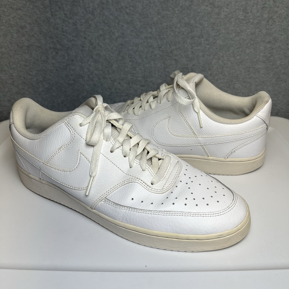 Nike Court Vision CD5463-100 Men's Size 13 Triple White Athletic Sports Sneakers